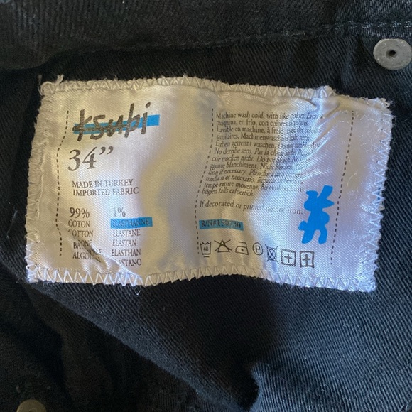 MENS KSUBI BLACK JEANS SIZE 34 MADE IN TURKEY🖤👖🇹🇷 - Picture 3 of 3